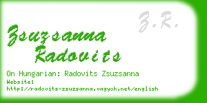 zsuzsanna radovits business card